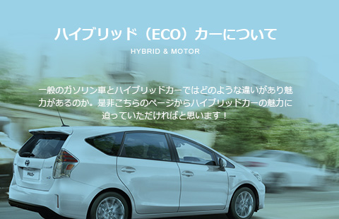 ハイブリッド（ECO)カーについて